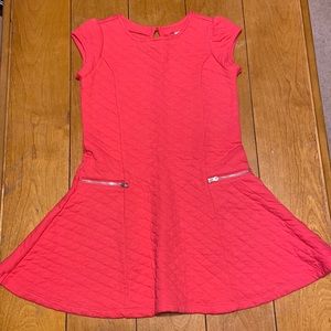 Gymboree quilted coral/pink dress